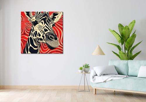 Obraz 90x90cm Wzrok Żyrafy na Arena.pl