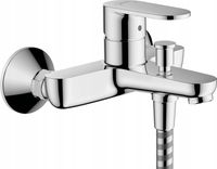 Bateria wannowa jednouchwytowa ścienna Hansgrohe Vernis Blend srebrny