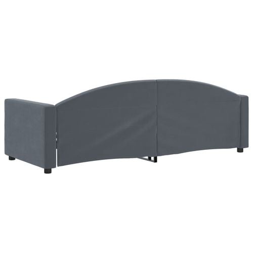 Sofa z funkcją spania, ciemnoszara, 80x200 cm, aksamitna na Arena.pl