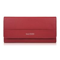 portfel damski skórzany czerwony duży w orientacji pozioma