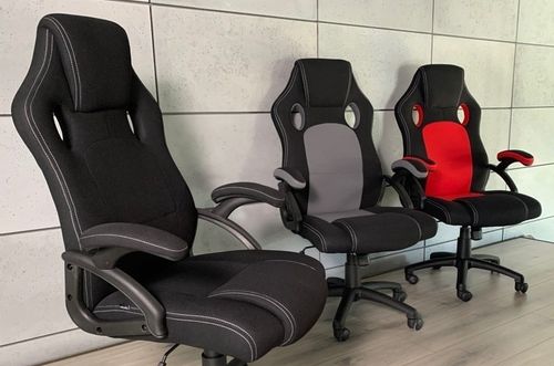 Fotel obrotowy do biurka CARRERA M BLACK FABRIC na Arena.pl