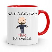 Kubek Czerwony Dla Teścia Najfajniejszy Prezent Z Nadrukiem Ze Zdjęciem