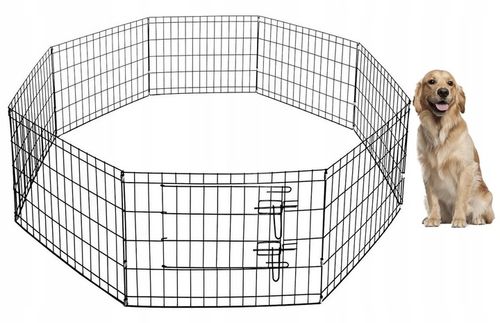 Metalowy Składany Kojec dla Psa Królika do Domu na Zewnątrz Zagroda na Arena.pl