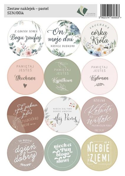 Naklejki - zestaw - pastel zdjęcie 1