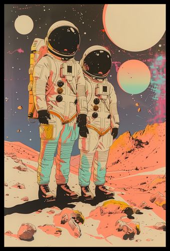 Plakat 40x60cm Astrounauci Kosmonauci na Arena.pl