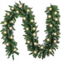 GIRLANDA CHOINKOWA ŚWIĄTECZNA SZTUCZNA 100LED OŚNIEŻONA ŁAŃCUCH GĘSTA 270cm