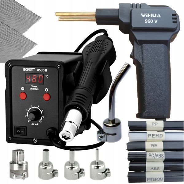 858D II 960V SPAWARKA PLASTIKU ZSZYWARKA TWORZYW DYSZA DŁUGA 6 TYPÓW SPOIW zdjęcie 9