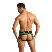 anais men magic jock bikini xl zielono-czarna krata, lycra