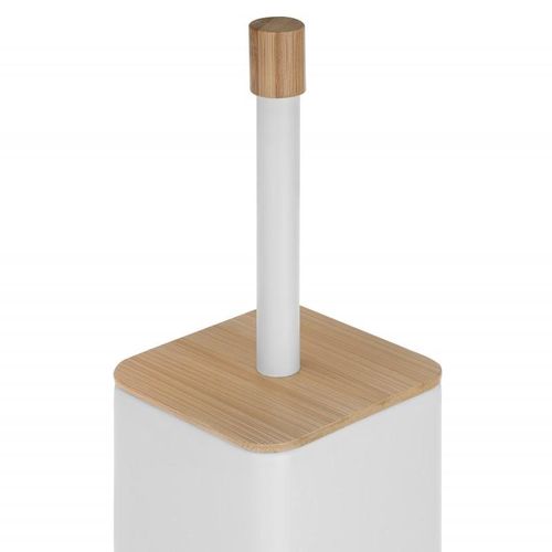 Zestaw łazienkowy biały bambus kosz na śmieci 5l Soft Close szczotka do WC na Arena.pl