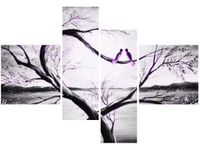 130CM 90 OBRAZ 4 ELEM W FIOLETOWYM ŚWIETLE KSIĘŻYCA ŚCIENNY