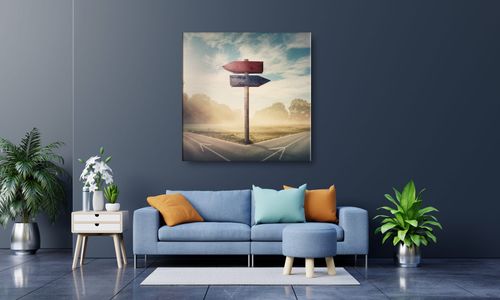 OBRAZ NA PŁÓTNIE 019 Drogi 50x50cm na Arena.pl