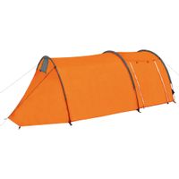 Namiot turystyczny 4-osobowy, szaro-pomarańczowy
