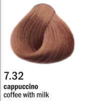 Allwaves Cream Color farba do włosów, koloryzacja trwała, 100 ml 7.32 cappuccino