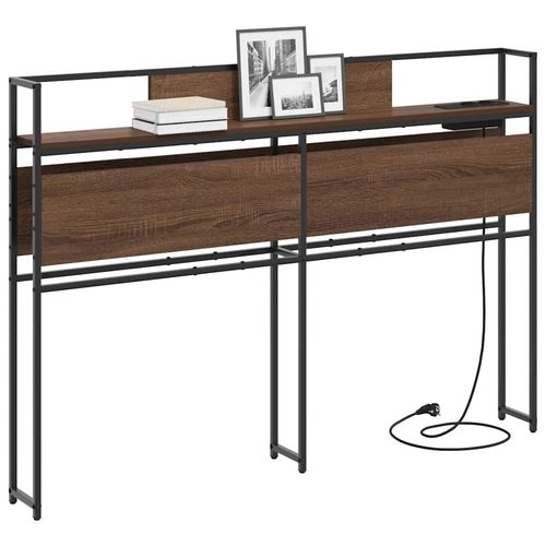 Zagłówek do przechowywania z półką Brązowy dąb 135 cm na Arena.pl