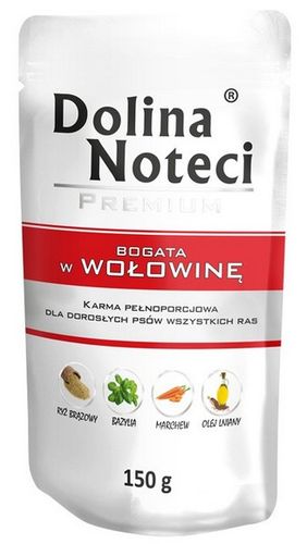 Zdrowa karma dla psa z dużą zawartością mięsa - Dolina Noteci Wołowina 150g na Arena.pl