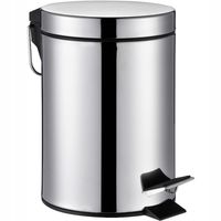 Kosz na Śmieci ViO 3B9-ROS Srebrny do Domu Kuchni łazienkowy z Pedałem 3L