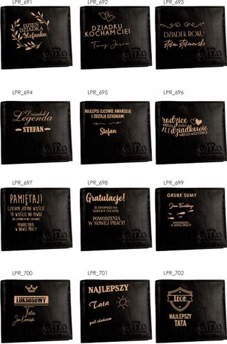 Portfel na prezent imię TWÓJ TEKST grawer SKÓRA na Arena.pl