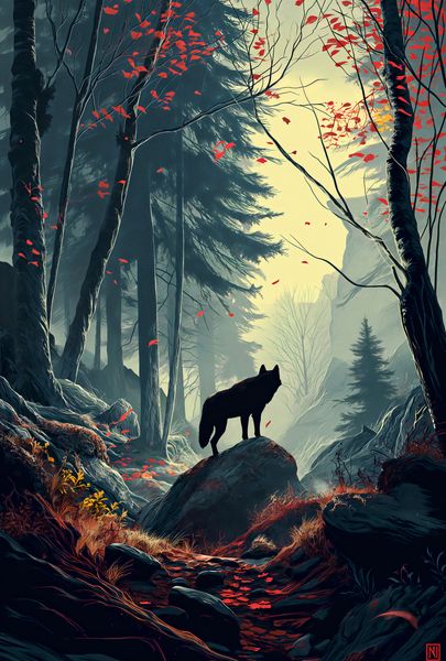 Plakat 61x90,5cm Leśne Echa zdjęcie 1