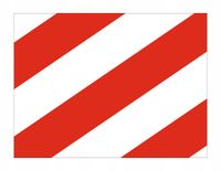 TABLICA OSTRZEGAWCZA ładunki ponadgabarytowe TIR