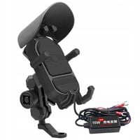 MOTOCYKLOWY UCHWYT ŁADOWARKA ANTYWIBRACYJNY 15W QI