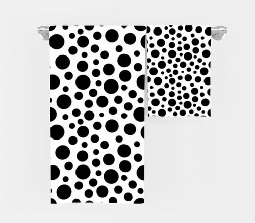 RĘCZNIK Czarne grochy z twoim dowolnym tekstem 100x50cm 013C na Arena.pl