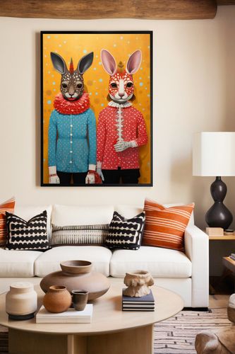 Plakat portret cyrkowy duet 29,7x42 cm A3 na Arena.pl