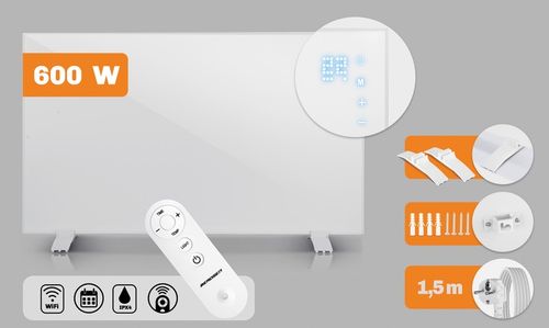 Grzejnik na podczerwień promiennik podczerwieni 600W pilot WiFi na Arena.pl