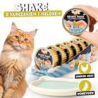 Mokra dla kota kremowy shake z kurczakiem i melonem 60g x 6szt UNIQ PETS