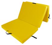 Materac gimnastyczny składany trzyczęściowy UNDERFIT 210 x 100 x 10 cm żółty