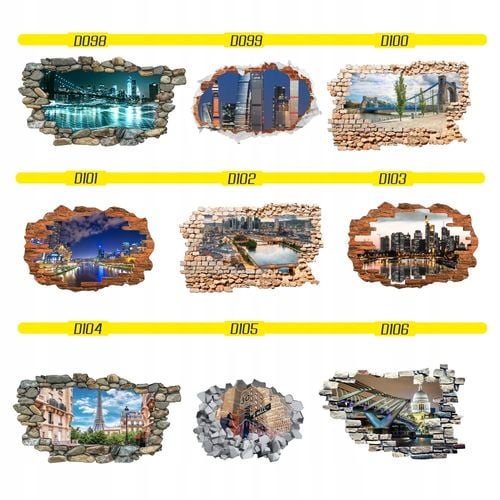 Naklejka ścienna Dziura na ścianę samochód BMW na Arena.pl