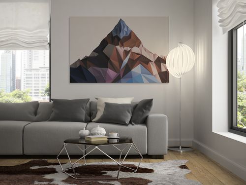 60301 Obraz na płótnie GÓRA 3D GEOMETRYCZNY na Arena.pl