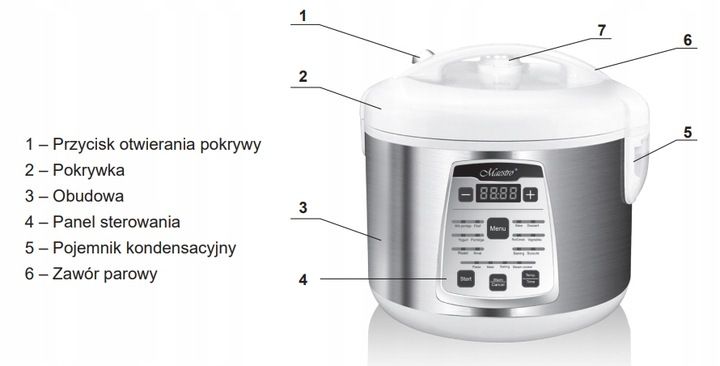 Multicooker MAESTRO MR-792 17 programów zdjęcie 7