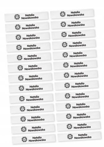 WSZYWKI IMIENNE METKI IMIENNE SATYNA DELUXE na Arena.pl