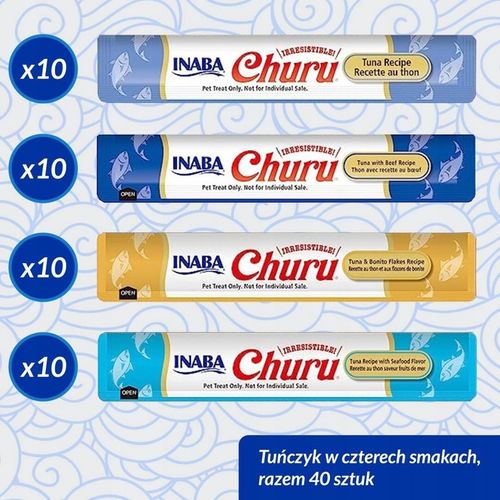 Inaba Cat Churu 40x14g (560g) Kremowy Przysmak Dla Kota Mix Z Tuńczykiem na Arena.pl