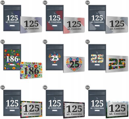 Skrzynka Pocztowa na listy z nadrukiem Numeru domu + Tablica adresowa ALU na Arena.pl