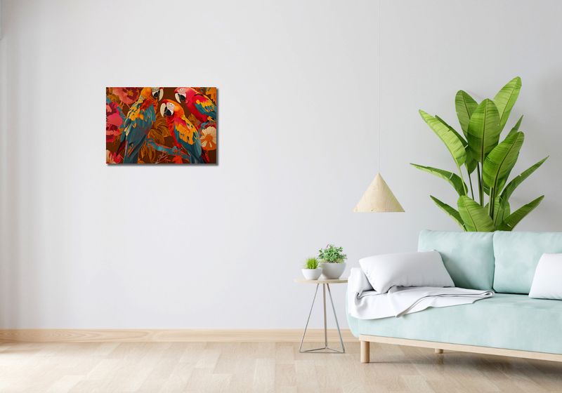 Obraz 60x40cm Kolorowe Ary zdjęcie 2