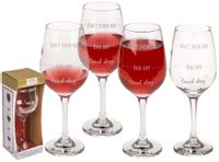 Kieliszek do Wina z Napisami - Good Day, Bad Day, Don't Even Ask