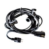 Girlanda ogrodowa z oprawkami E27 10szt 10m IP44 czarna