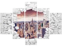 OBRAZ CITY VIEW CEGŁA KAMIENIE WIDOK