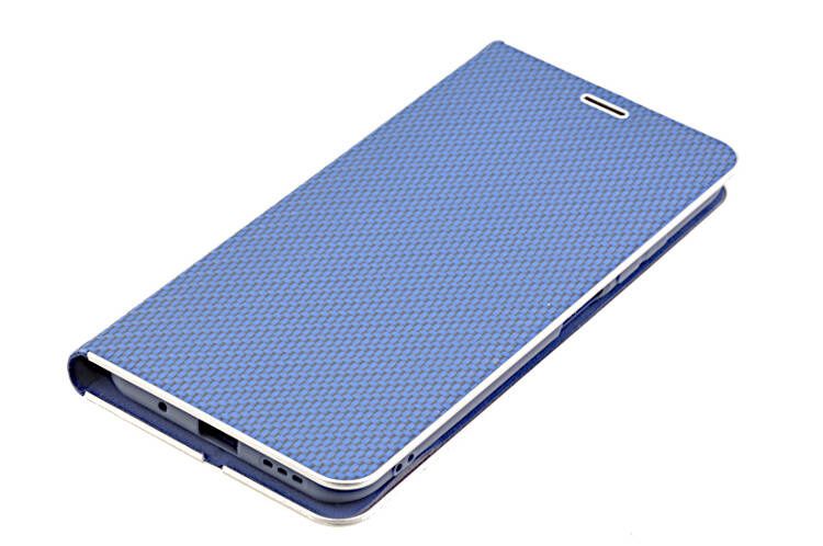 Etui Book Carbon do Redmi Note 10 5G / Poco M3 Pro niebieski zdjęcie 3