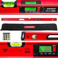 Poziomnica elektroniczna IP65 PRO900 DIGITAL 120 cm czerwona (z pokrowcem)