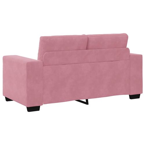 Sofa dwuosobowa, różowa, 120 cm, aksamit na Arena.pl