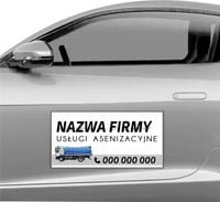 MAGNES NA SAMOCHÓD MATA MAGNETYCZNA REKLAMOWA 60X30 USŁUGI ASENNZACYJNE