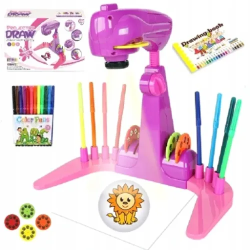 PROJEKTOR DO NAUKI RYSOWANIA RZUTNIK RÓŻOWY ZESTAW na Arena.pl