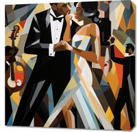 Obraz 70x70cm Jazzowa Wieczorna Harmonia