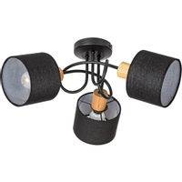 Czarna lampa sufitowa Miguel 3246 z tkaniny nowoczesna do sypialni