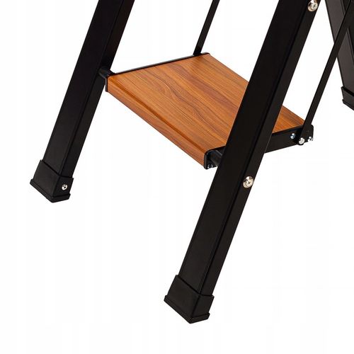 Drabina aluminiowa domowa składana 4 stopniowa LEMAR drewno Slim Space na Arena.pl