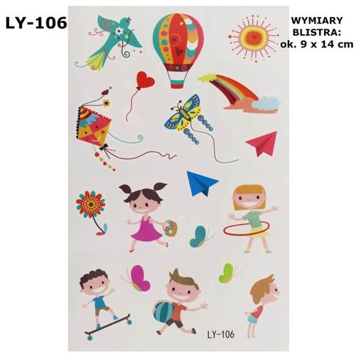 Tatuaże dla dzieci, różne wzory - H-05 na Arena.pl