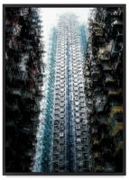 Plakat abstrakcja architektura 40x50 cm w czarnej ramie