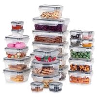 24x Pojemniki Kuchenne Hermetyczne na Żywność z Uszczelką Zestaw Pojemników